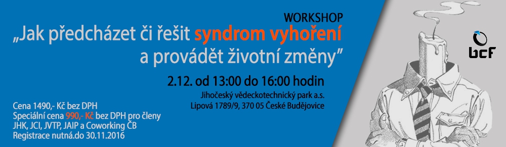 Workshop Jak řešit syndrom vyhoření, BCF, Holistic management, Health tuning, Ondřej Chromý